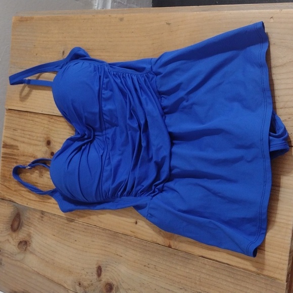 La Blanca Other - La Blanca Island Goddess Royal Blue Swim Dress Size 14